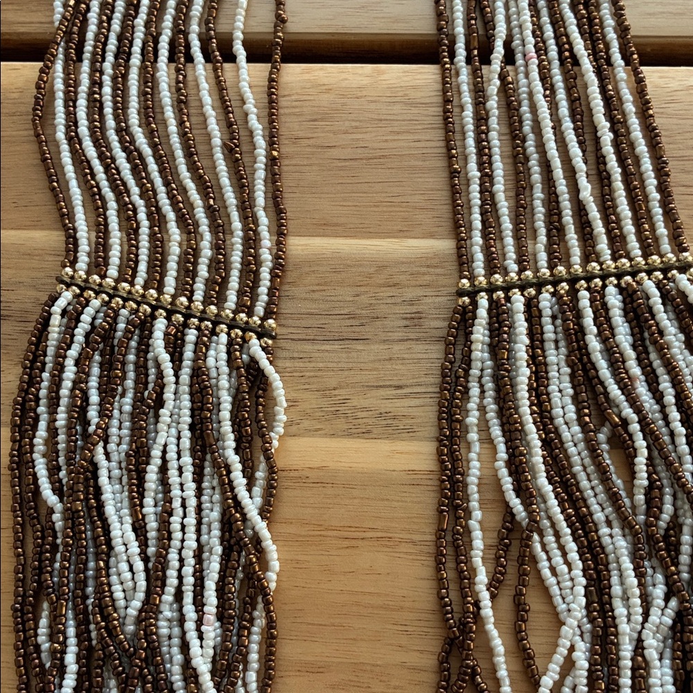 Beaded Boho Magic Statement Piece Neutral Bohemia… - image 3